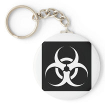 Bio Hazard or Biohazard Sign Symbol Warning Black Key Chains