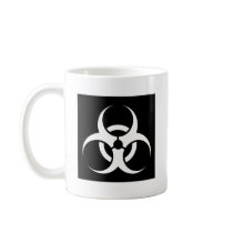 Bio Hazard or Biohazard Sign Symbol Warning Black Coffee Mug