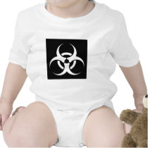 Bio Hazard or Biohazard Sign Symbol Warning Black Tee Shirts
