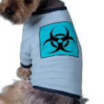 Bio Hazard or Biohazard Sign Symbol Warning Blue Doggie T Shirt