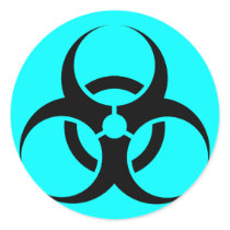 Bio Hazard or Biohazard Sign Symbol Warning Blue stickers by inquester Bio Hazard or Biohazard Sign Symbol Warning Blue stickers