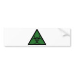 Bio Hazard or Biohazard Sign Symbol Warning Bumper Stickers
