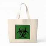 Bio Hazard or Biohazard Sign Symbol Warning Green bags