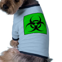 Bio Hazard or Biohazard Sign Symbol Warning Green Pet T Shirt
