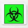 Bio Hazard or Biohazard Sign Symbol Warning Green Mousepads