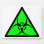 Bio Hazard or Biohazard Sign Symbol Warning Green Mouse Pads