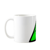 Bio Hazard or Biohazard Sign Symbol Warning Green mugs