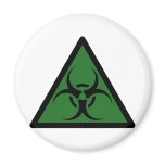Bio Hazard or Biohazard Sign Symbol Warning Refrigerator Magnet