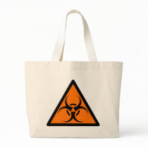 Bio Hazard or Biohazard Sign Symbol Warning Orange Canvas Bag