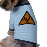 Bio Hazard or Biohazard Sign Symbol Warning Orange Dog T-shirt