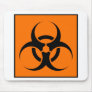 Bio Hazard or Biohazard Sign Symbol Warning Orange Mousepads
