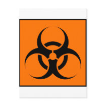 Bio Hazard or Biohazard Sign Symbol Warning Orange Post Cards