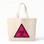Bio Hazard or Biohazard Sign Symbol Warning Pink Bag