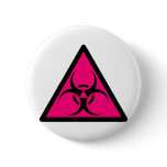 Bio Hazard or Biohazard Sign Symbol Warning Pink