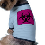 Bio Hazard or Biohazard Sign Symbol Warning Pink Dog Clothing