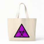 Bio Hazard or Biohazard Sign Symbol Warning Purple Bags
