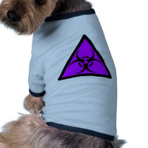 Bio Hazard or Biohazard Sign Symbol Warning Purple pet clothing