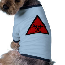 Bio Hazard or Biohazard Sign Symbol Warning Red Dog Clothing