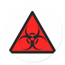 Bio Hazard or Biohazard Sign Symbol Warning Red stickers by inquester Bio Hazard or Biohazard Sign Symbol Warning Red stickers