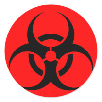 Bio Hazard or Biohazard Sign Symbol Warning Red stickers by inquester Bio Hazard or Biohazard Sign Symbol Warning Red stickers