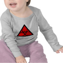 Bio Hazard or Biohazard Sign Symbol Warning Red T Shirts