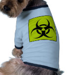 Bio Hazard or Biohazard Sign Symbol Warning Yellow Dog Clothes
