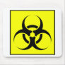 Bio Hazard or Biohazard Sign Symbol Warning Yellow Mousepad
