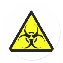 Bio Hazard or Biohazard Sign Symbol Warning Yellow stickers by inquester Bio Hazard or Biohazard Sign Symbol Warning Yellow stickers