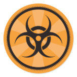 Bio-Hazard - Orange Stickers