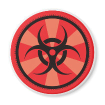 Bio-Hazard - Red Fridge Magnet