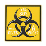 Bio Hazard Square Magnet 1