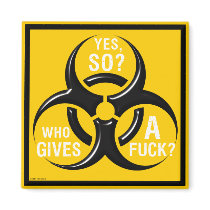 Bio Hazard Square Magnet 1