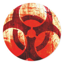 Bio-Hazard Round Stickers