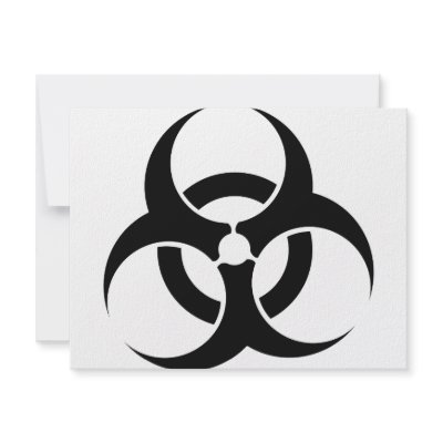 Bio-Hazard Symbol Custom Invitations by carlj56