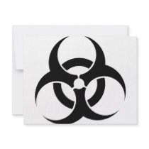 Bio-Hazard Symbol Custom Invitations
