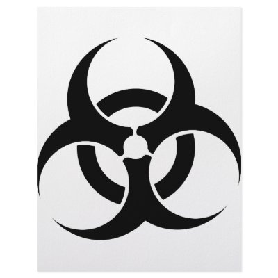 Bio-Hazard Symbol Letterhead Template by carlj56