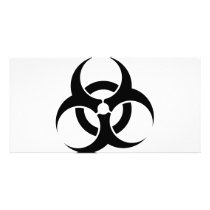 Bio-Hazard Symbol Customized Photo Card