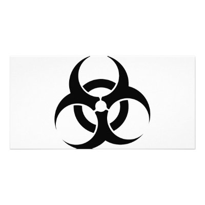 Bio-Hazard Symbol Customized Photo Card by carlj56