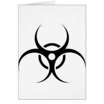 Biohazard 01 greeting cards