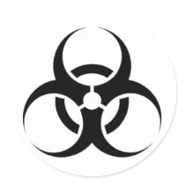 Biohazard 03 round sticker