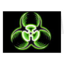 Biohazard 08 greeting cards