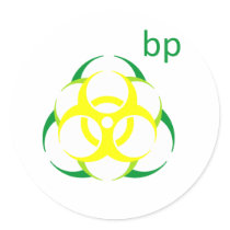 Biohazard bp 2 round stickers