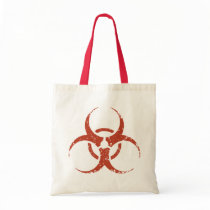 Biohazard -dist -red tote bags