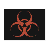 Biohazard -dist -red post card