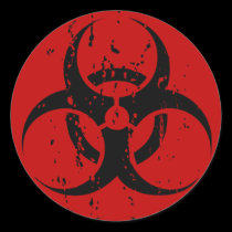 Biohazard Faded Stickers stickers