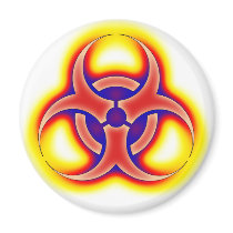 Biohazard Glow Fridge Magnets