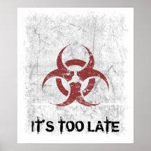 Biohazard Grunge Customizable Posters