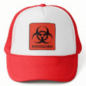 Biohazard Hat (Red) by heavymetall Biohazard Hat (Red)