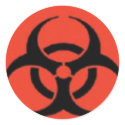 Biohazard Logo Stickers