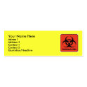Biohazard Profile Card business cards by heavymetall Biohazard Profile Card business cards